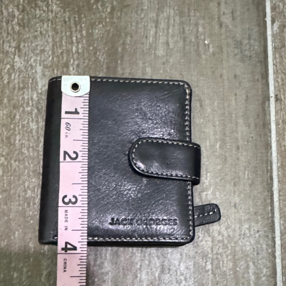 Jack Georges Black Leather Taxi Wallet